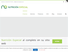 Tablet Screenshot of nutricionespecial.com